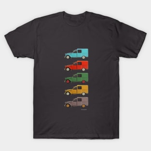 Five 2CV Fourgonnette's T-Shirt